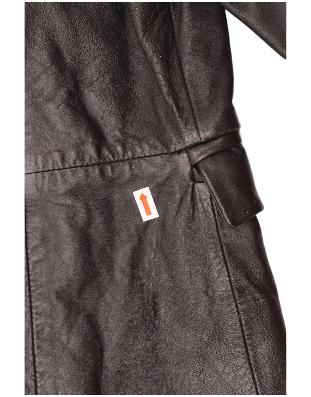 Vintage ženski kožni kaput UK 14 Srednja crna koža