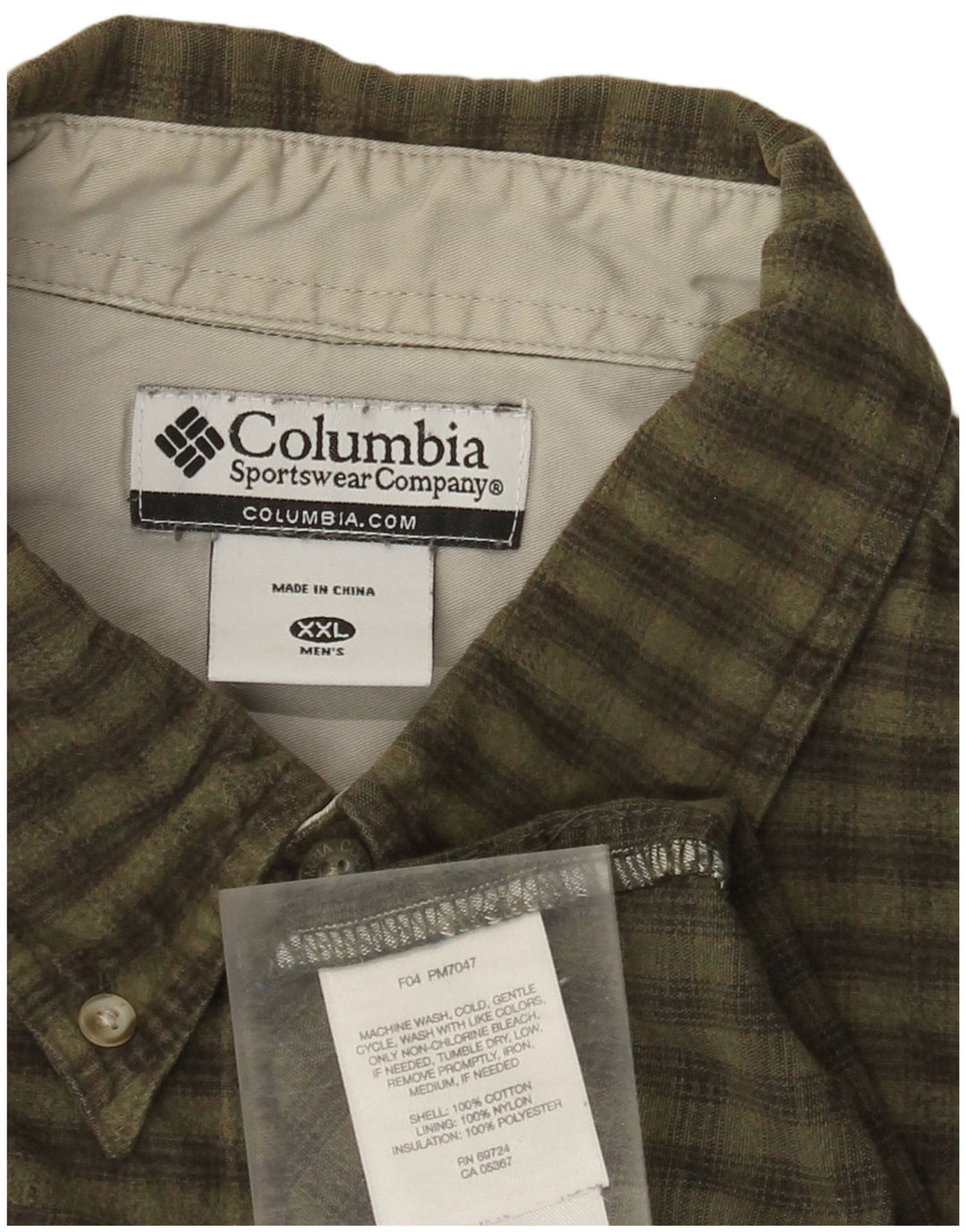 Columbia muška košulja 2XL zeleni karirani pamuk