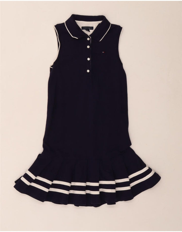 Tommy Hilfiger Polo haljina za djevojčice 9-10 godina, tamnoplava, pamuk na pruge
