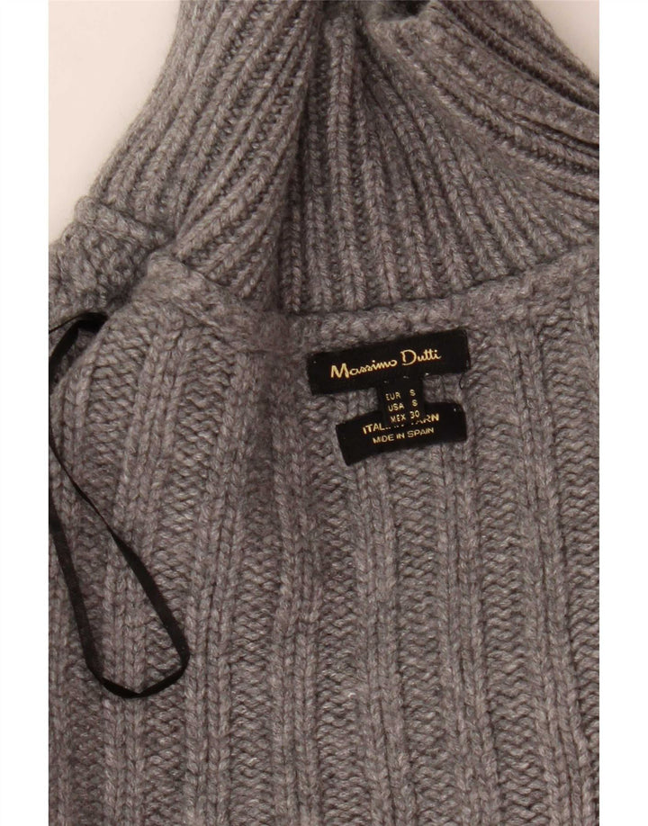 Massimo Dutti ženski kratki džemper s kornjačičastim ovratnikom UK 10 Small Gray