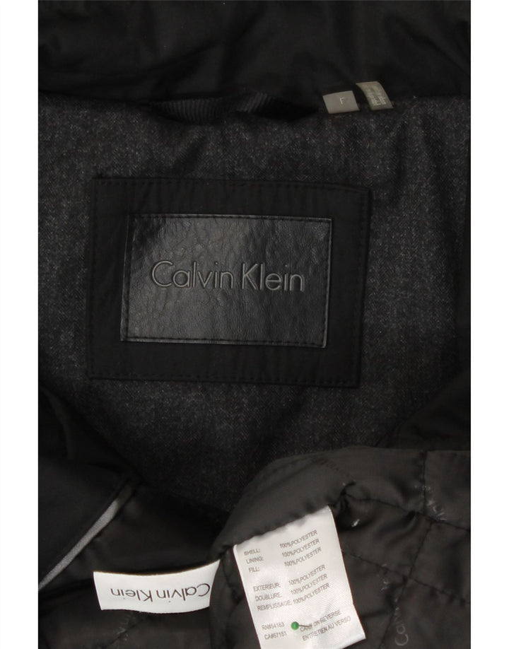 Calvin Klein muška pomoćna jakna s kapuljačom UK 40 veliki crni poliester