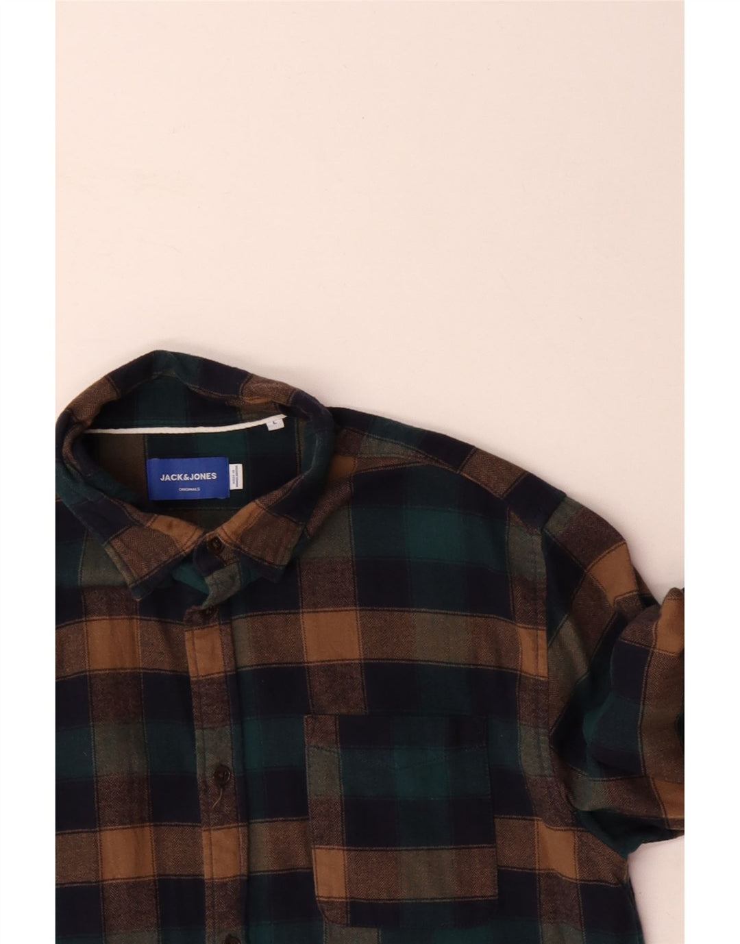 JACK & JONES Muška flanelska košulja, velika, višebojna pamuk