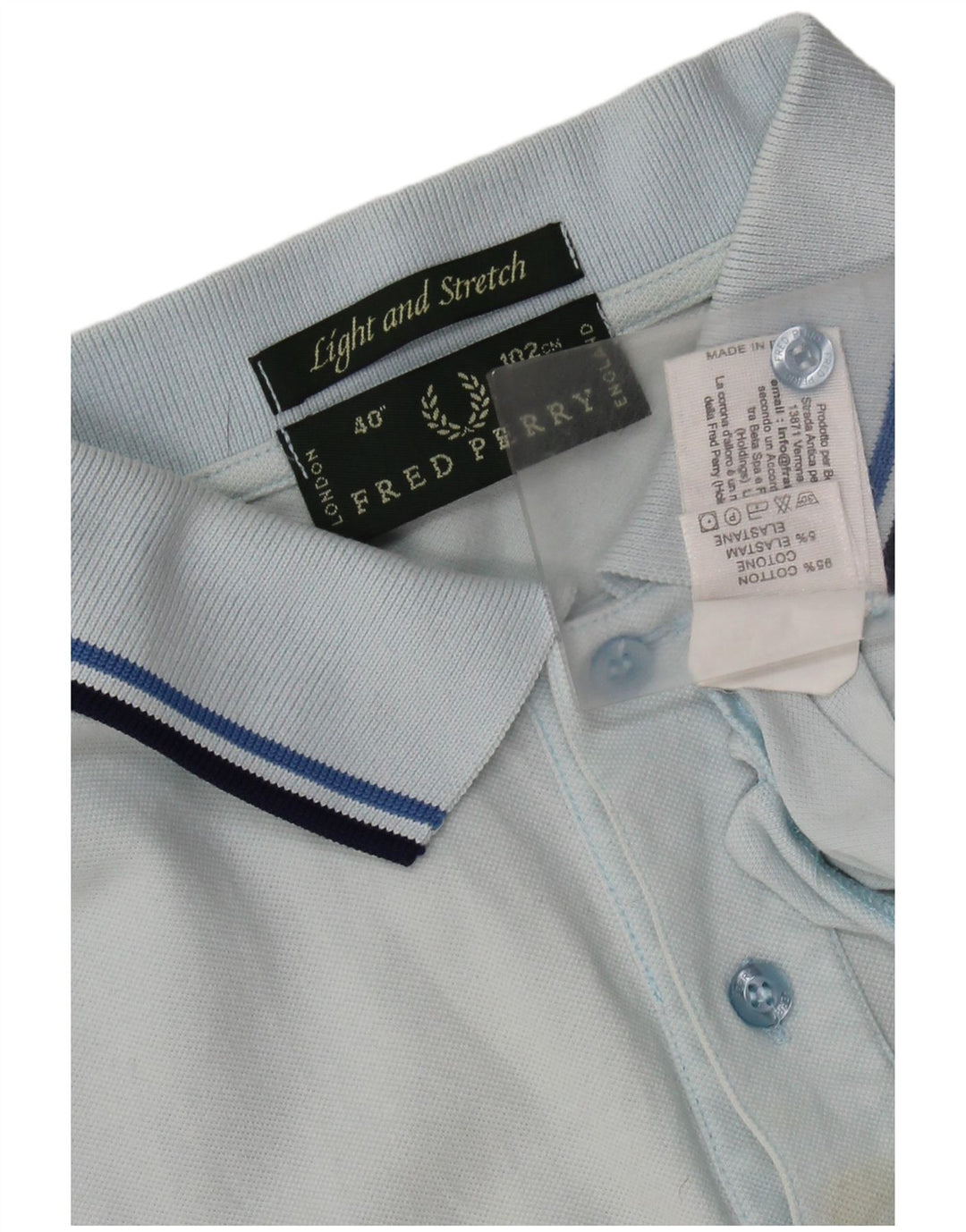 FRED PERRY Muška lagana i rastezljiva polo majica Mala plava pamučna