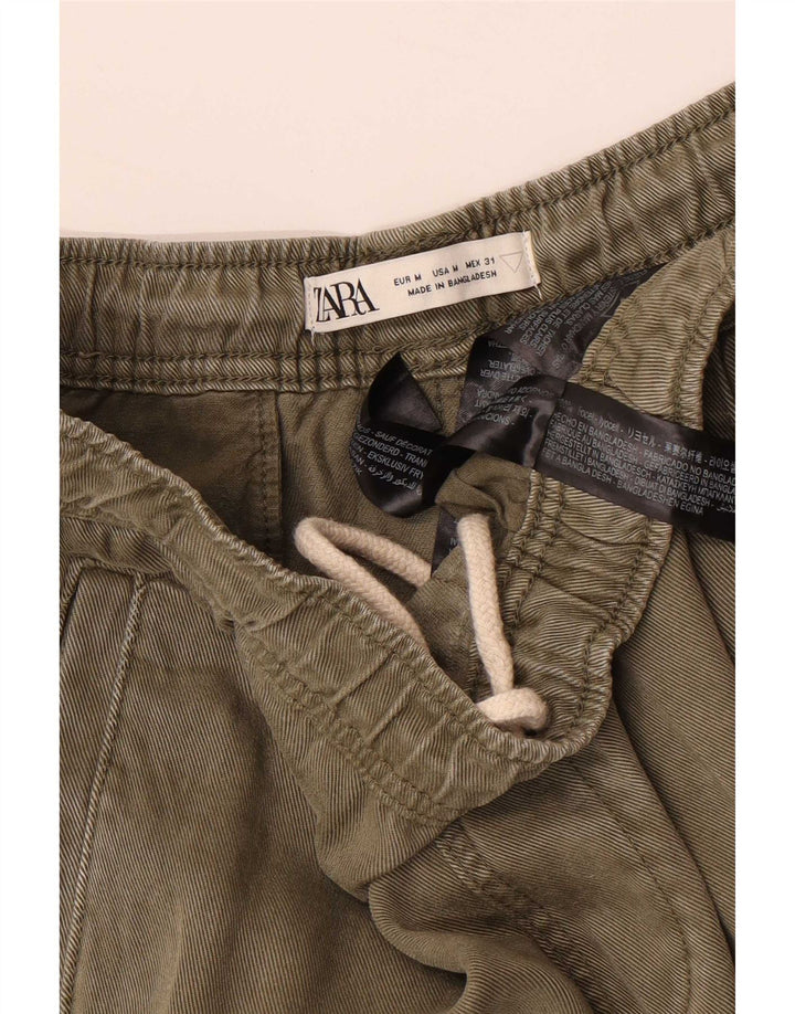 Zara muške hlače za trčanje srednje veličine W31 L26 kaki liocel