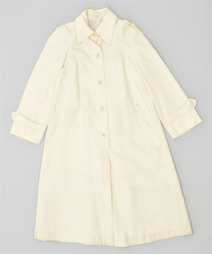 VINTAGE ženski kaput UK 4 XS Off White