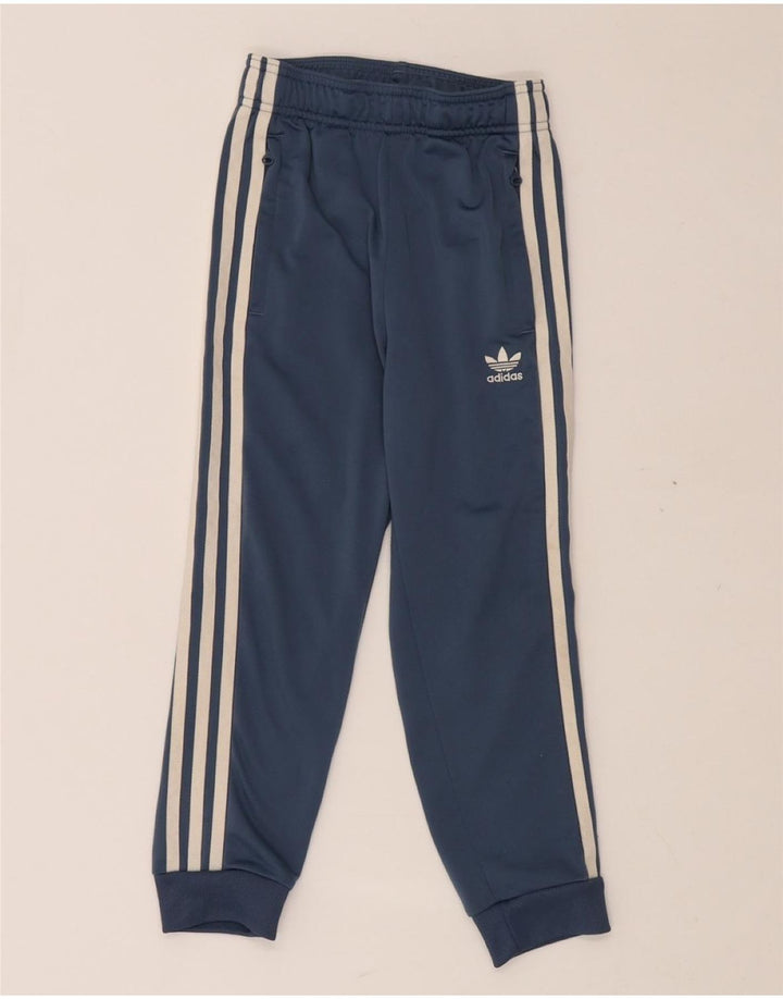 ADIDAS Trenirka za dječake Hlače za trčanje 6-7 godina plavi poliester