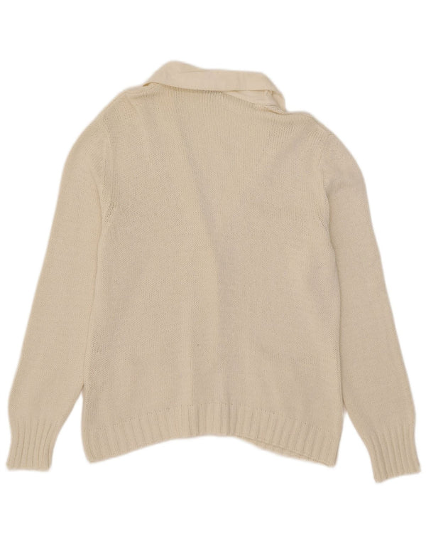 Glenfield ženski kardigan džemper UK 18 XL bijeli pamuk
