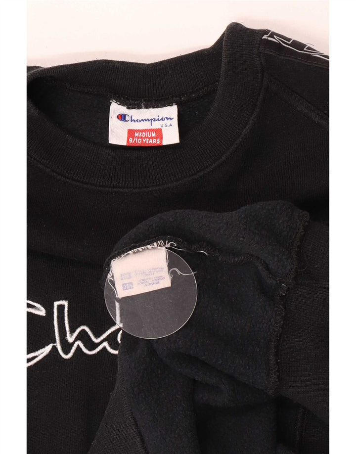Champion Boys Graphic Sweatshirt Džemper 9-10 godina srednje crne boje