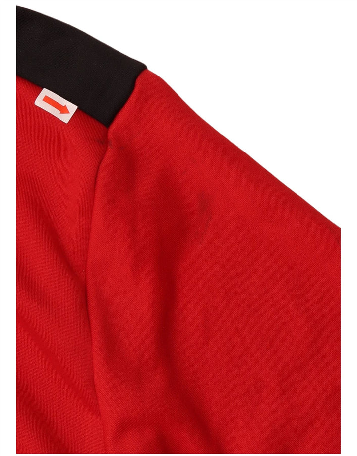 Adidas muška gornja jakna trenirke srednje crvene boje od poliestera