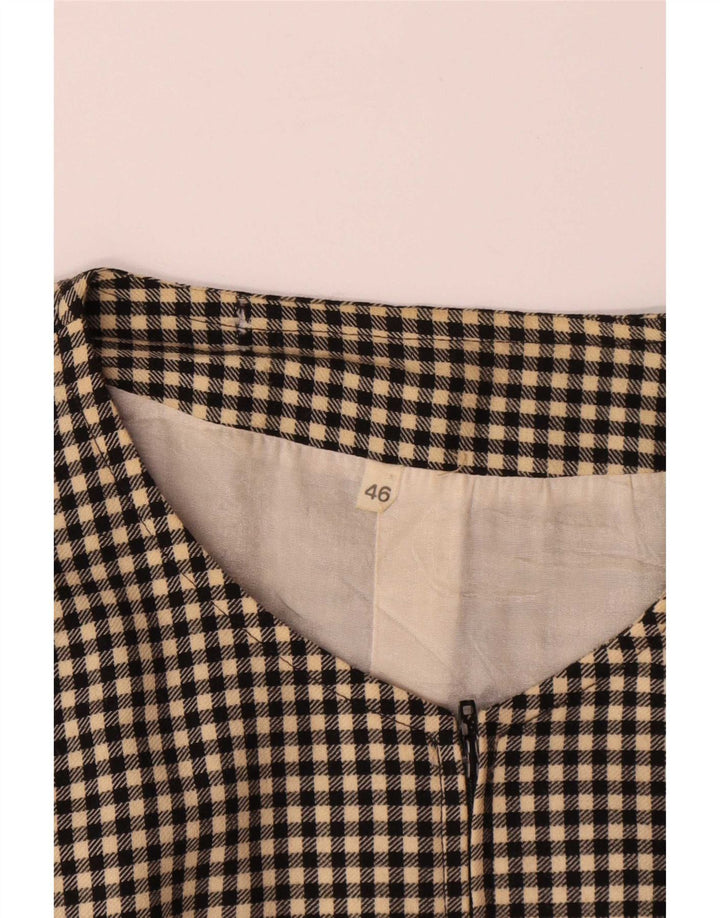 Vintage ženski sako IT 46 veliki sivi karirani vuneni