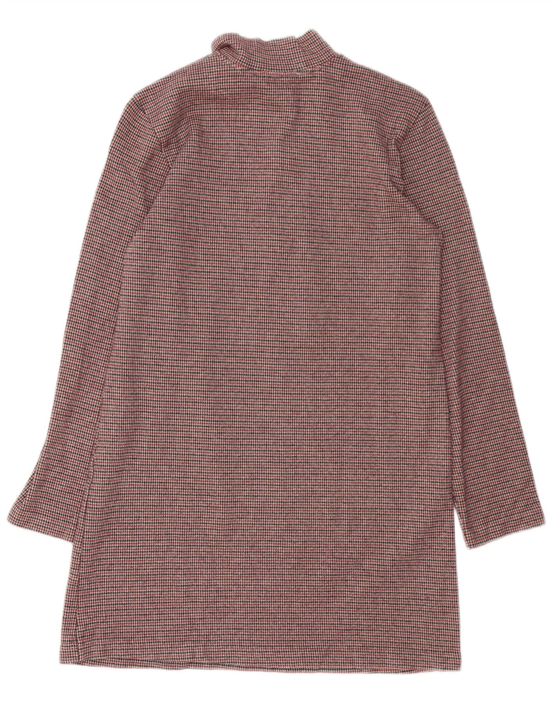 Zara ženska haljina dugih rukava na duge rukave UK 12 srednje smeđa houndstooth