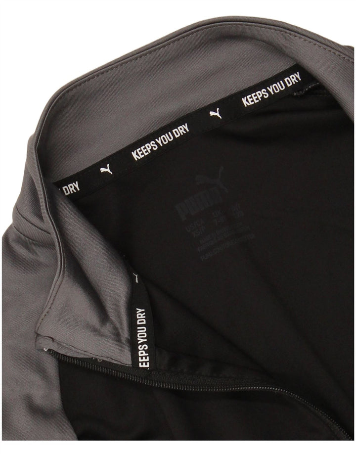 PUMA Boys Graphic Pulover Trenirka Top 7-8 Years Black Colourblock