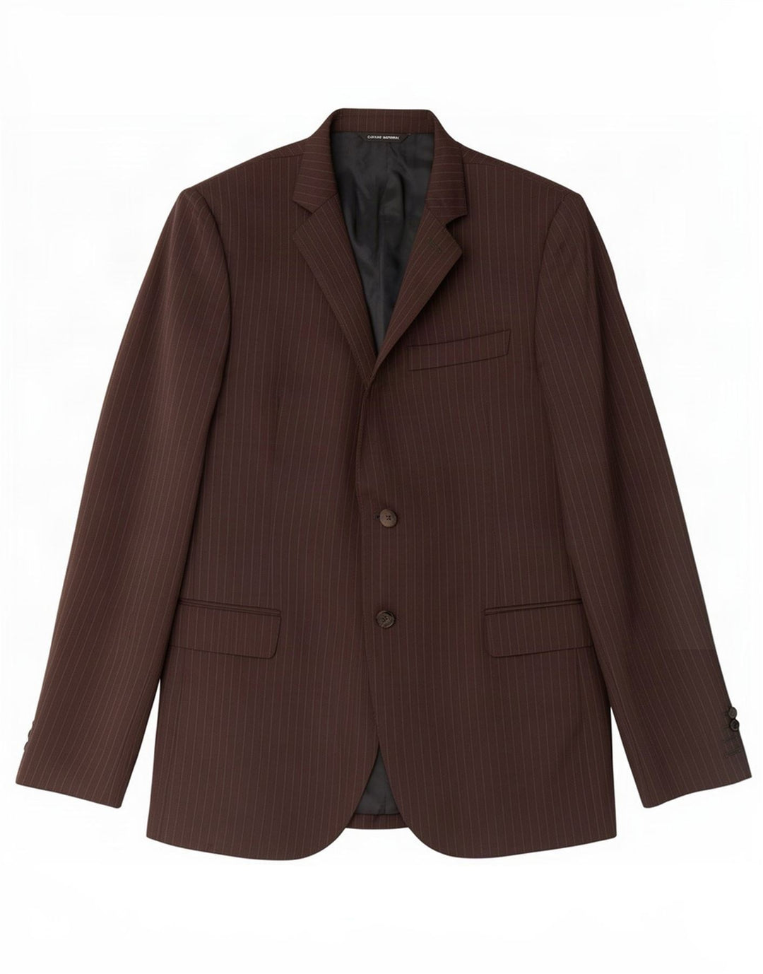Costume National Muška jakna s 2 gumba IT 48 Medium Brown Pinstripe