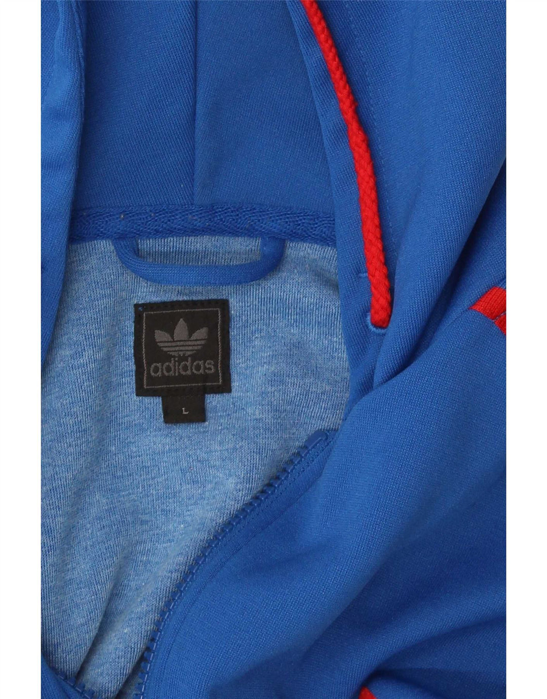 Adidas muški pulover s kapuljačom na patentni zatvarač veliki plavi