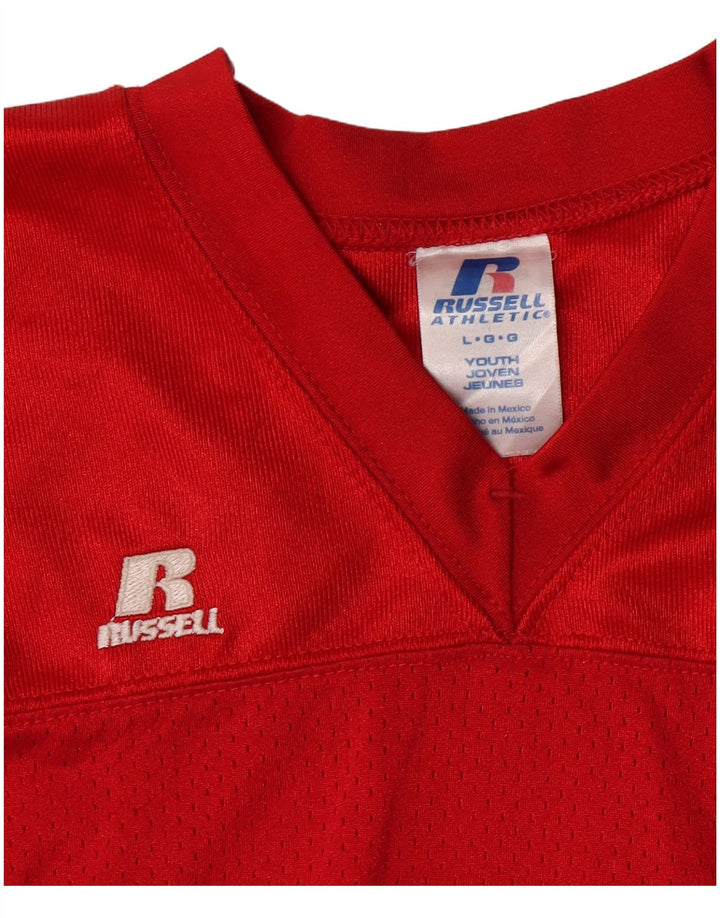 Russell Athletic Boys Jersey Top 14-15 Years Veliki crveni poliester