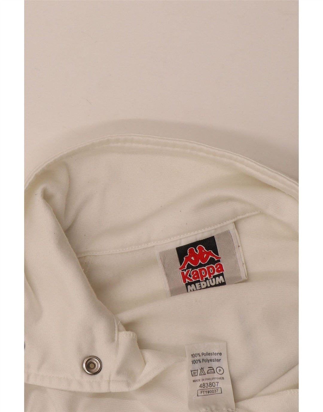 KAPPA muška grafička trenirka, gornja jakna srednje bijele boje, poliester