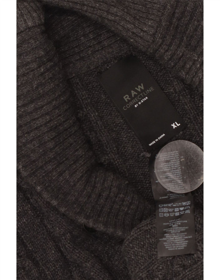 G-Star muški kardigan pulover XL siva janjeća vuna