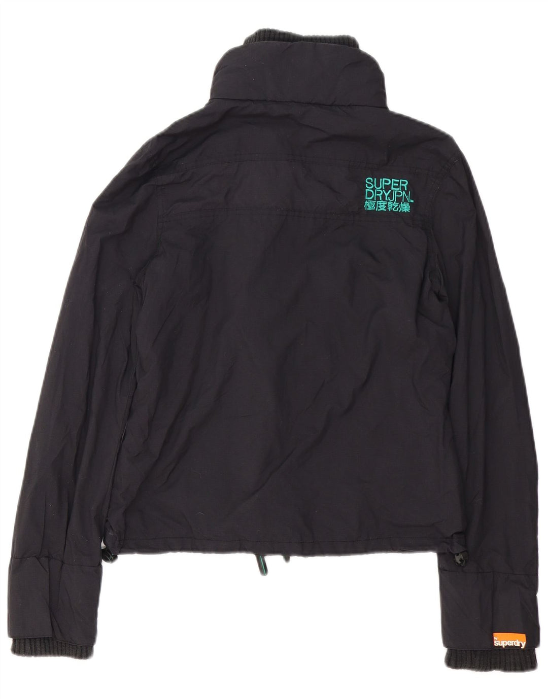 Superdry ženska grafička vjetrovka jakna UK 10 mali crni poliester