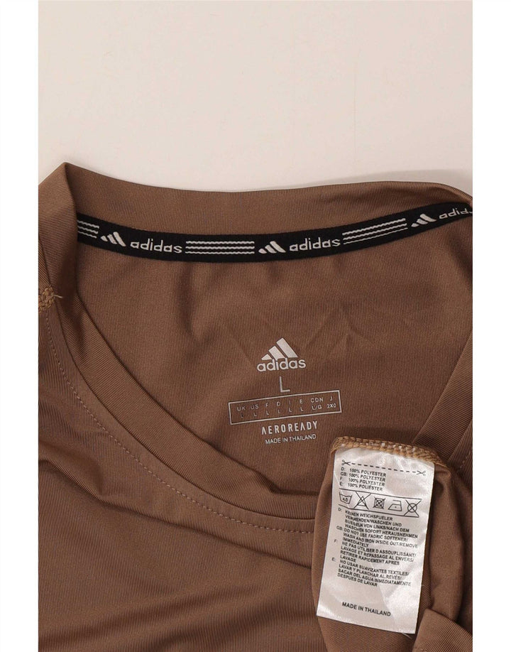 Adidas muška majica kratkih rukava Aeroready Graphic, veliki smeđi poliester