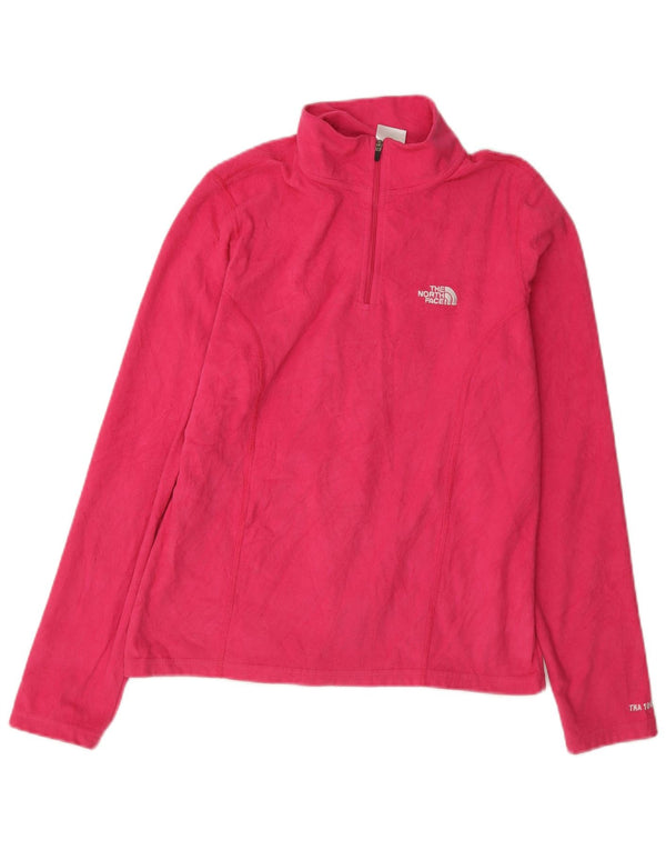 The North Face ženski flis džemper s patentnim izrezom UK 10 Mali ružičasti poliester