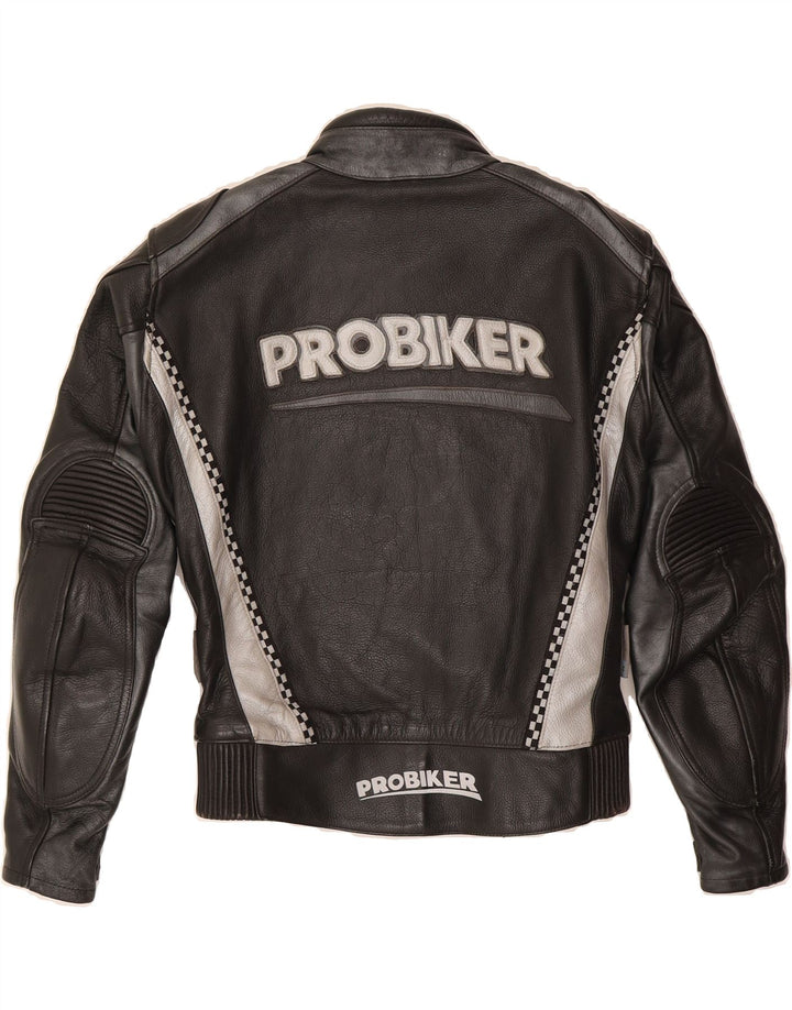 PROBIKER Womens Racer Jacket EU 38 Medium Black Colourblock Motorcycle Vintage Probiker and Second-Hand Probiker from Messina Hembry 