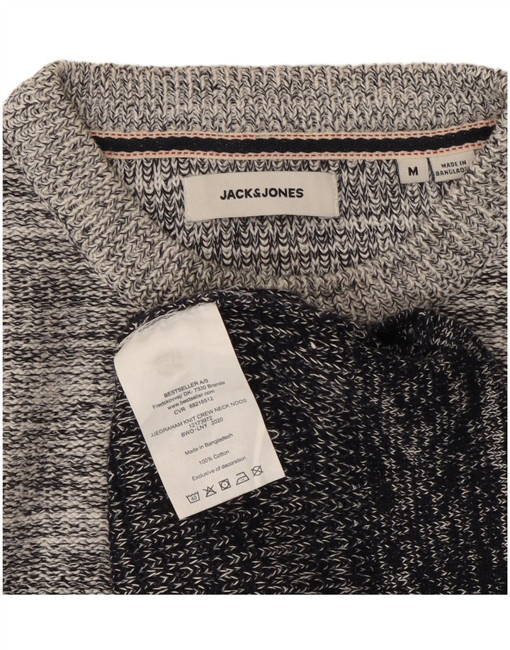Jack & Jones muški džemper s okruglim izrezom, pamuk srednje sive pruge