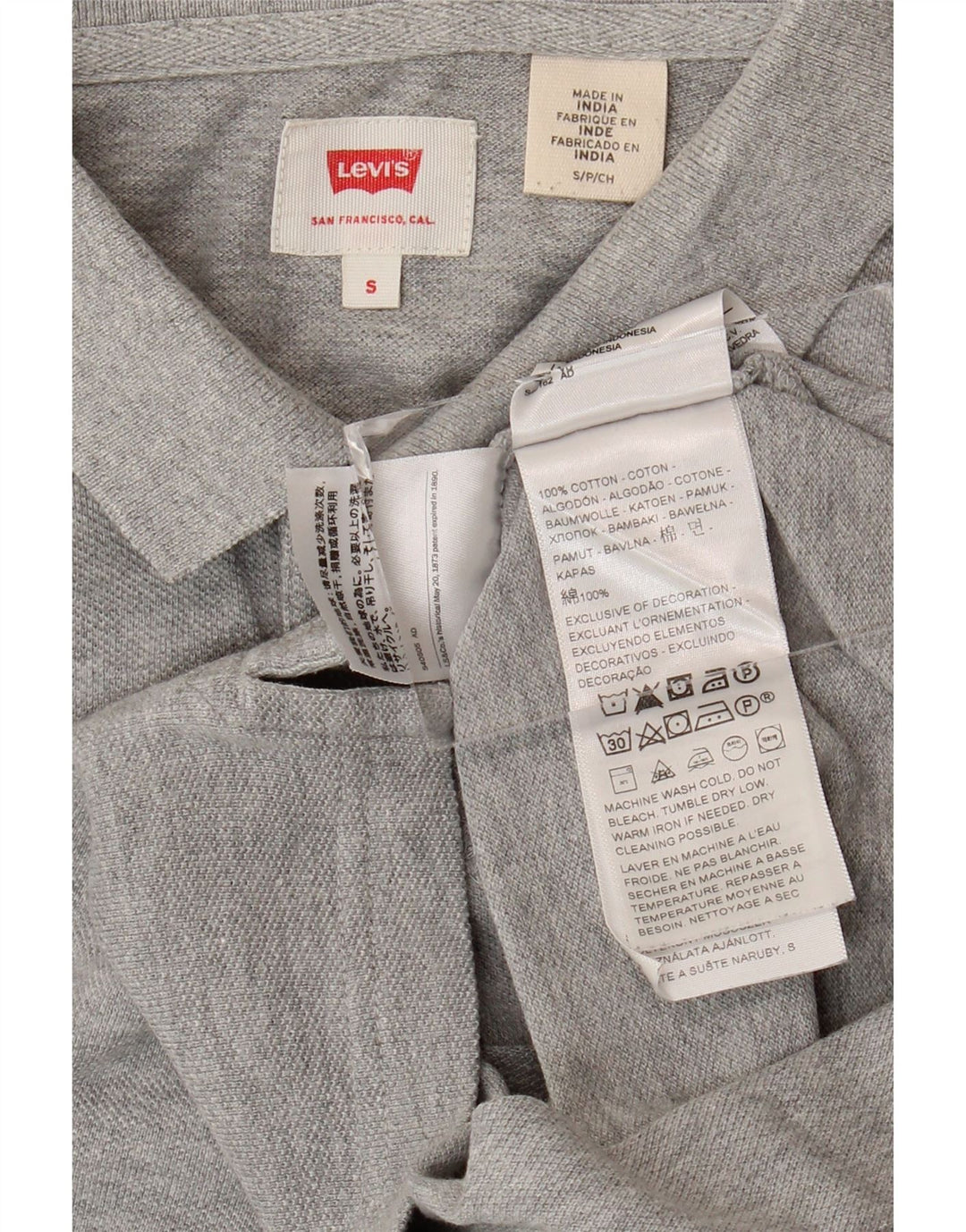 LEVI'S muška polo majica mala siva pamuk