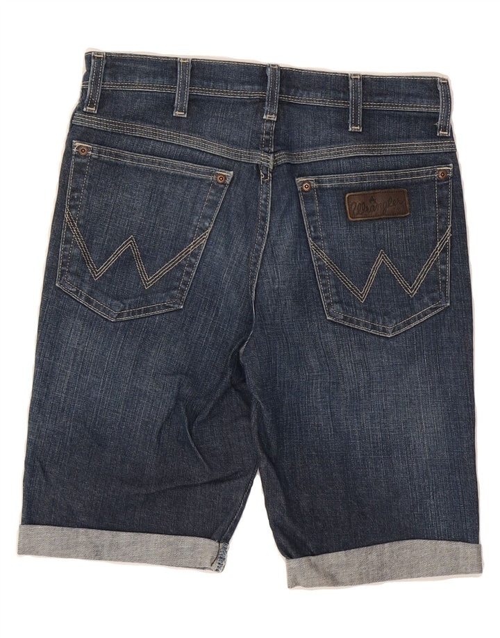 WRANGLER Womens Texas Stretch Denim Shorts W30 Medium Blue Cotton Vintage Wrangler and Second-Hand Wrangler from Messina Hembry 