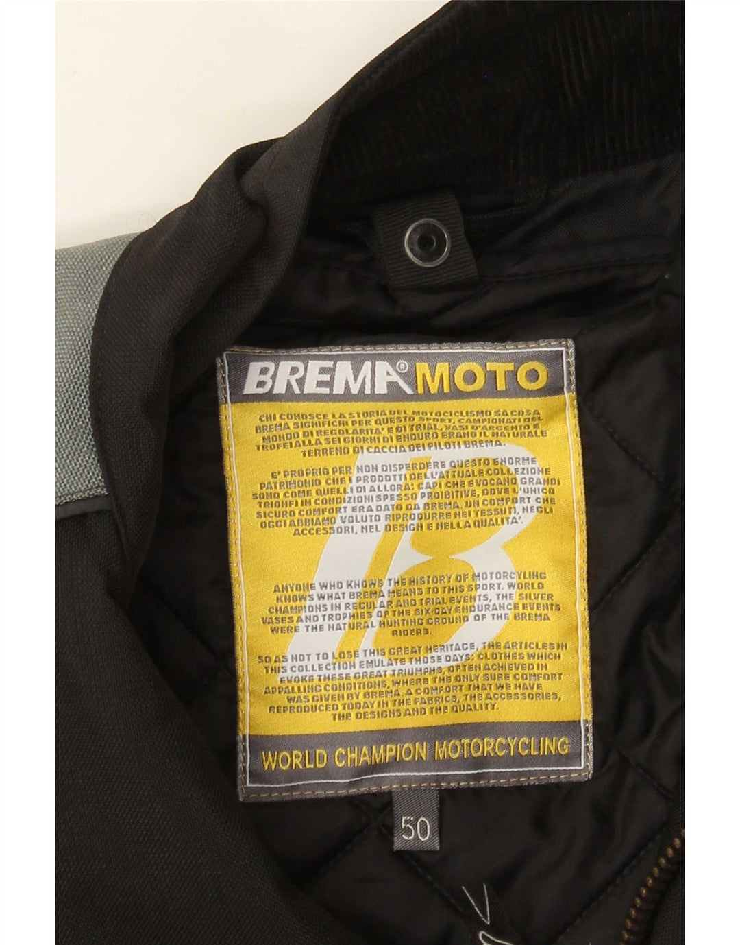 Brema muška trkaća jakna IT 50 Large Black Colourblock
