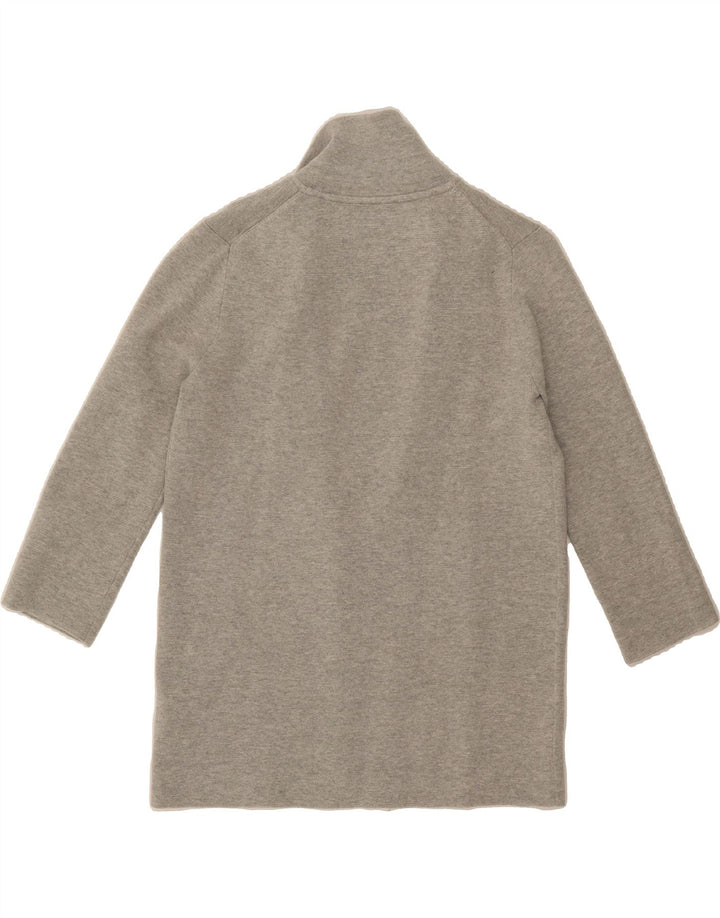 J. CREW Womens Longline Open Cardigan Sweater UK 14 Medium Grey Cotton Vintage J. Crew and Second-Hand J. Crew from Messina Hembry 