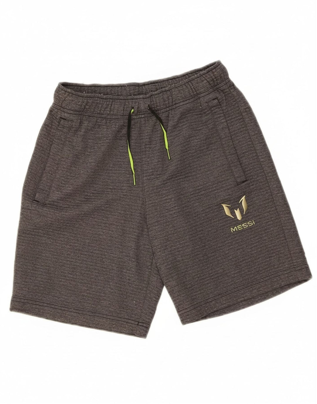 ADIDAS Boys MESSI Graphic Sport Shorts 13-14 Years  Grey Polyester