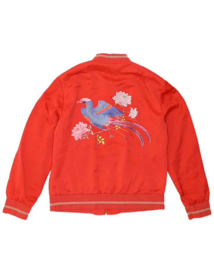 Ted Baker ženska bomber jakna UK 12 Srednje crveni cvjetni poliester