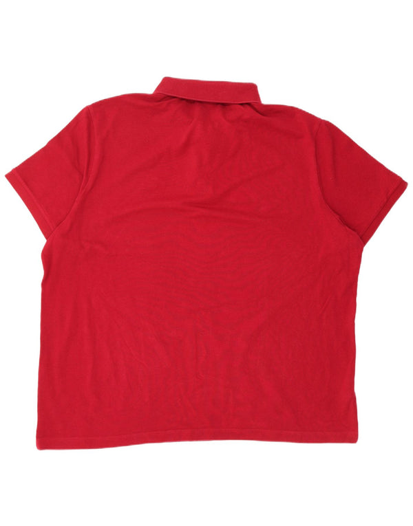 Lacoste muška uska polo majica veličine 9 4XL tamnocrveni pamuk