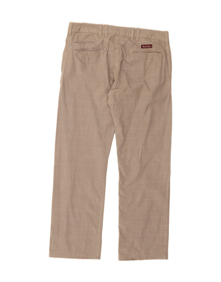 MARLBORO CLASSICS Mens Chino Trousers IT 50 Large W34 L30 Grey Check Vintage Marlboro Classics and Second-Hand Marlboro Classics from Messina Hembry 