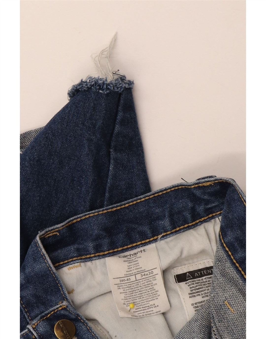 Carhartt muške traper kratke hlače W34 veliki plavi pamuk