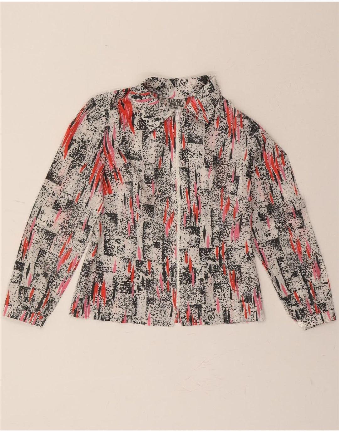 VINTAGE Womens Abstract Pattern Shirt Blouse UK 12 Medium Multicoloured Vintage Vintage and Second-Hand Vintage from Messina Hembry 