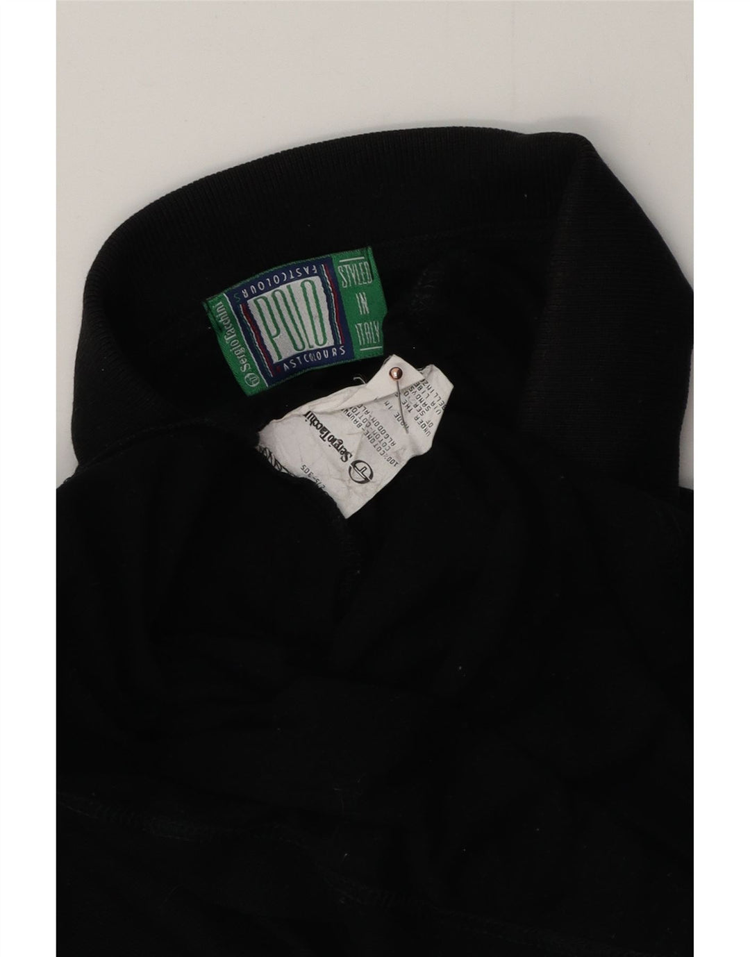 SERGIO TACCHINI Muška polo majica Velika crna pamučna majica