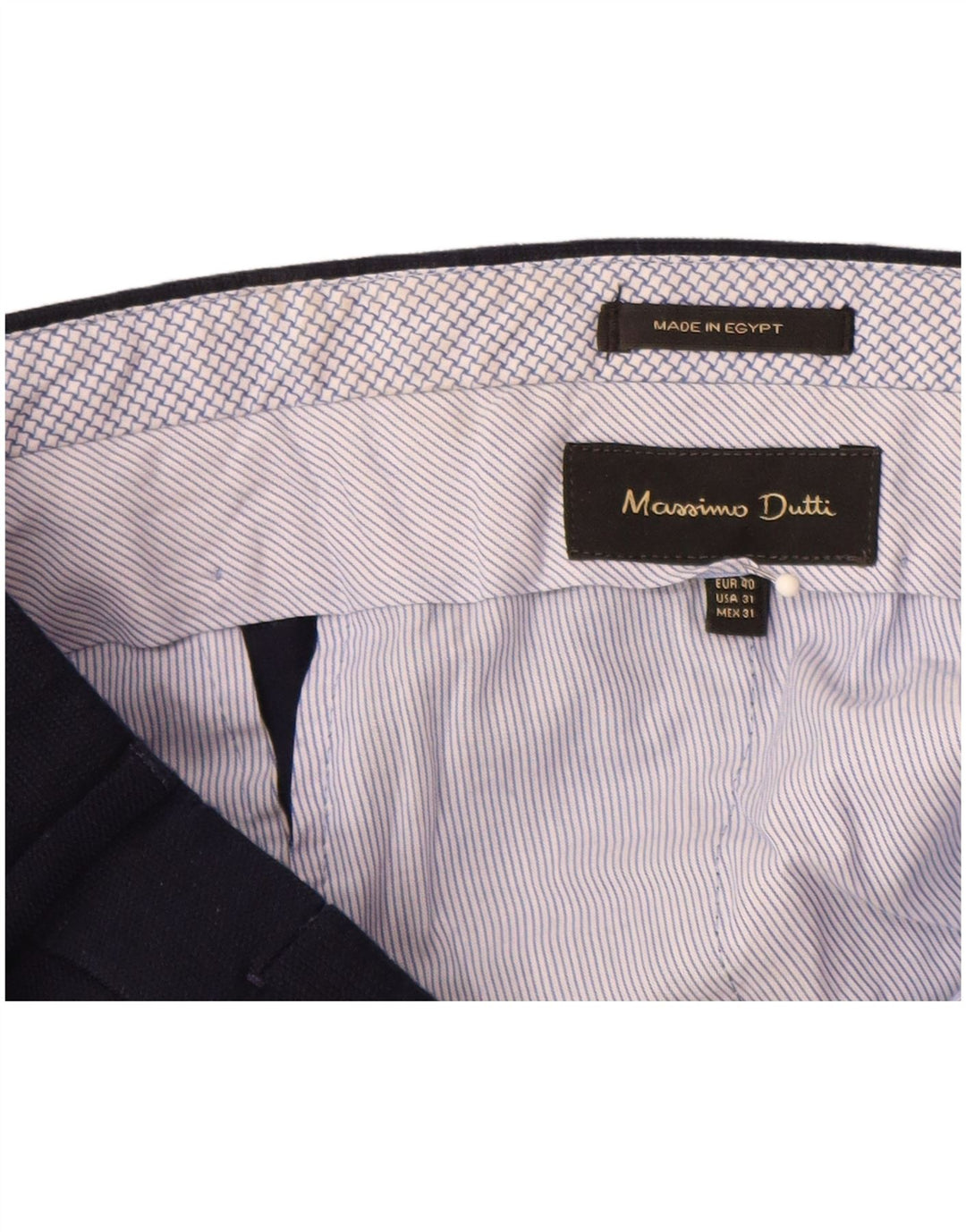 MASSIMO DUTTI Muške hlače ravnog odijela EU 40 srednje W31 L32 tamnoplave