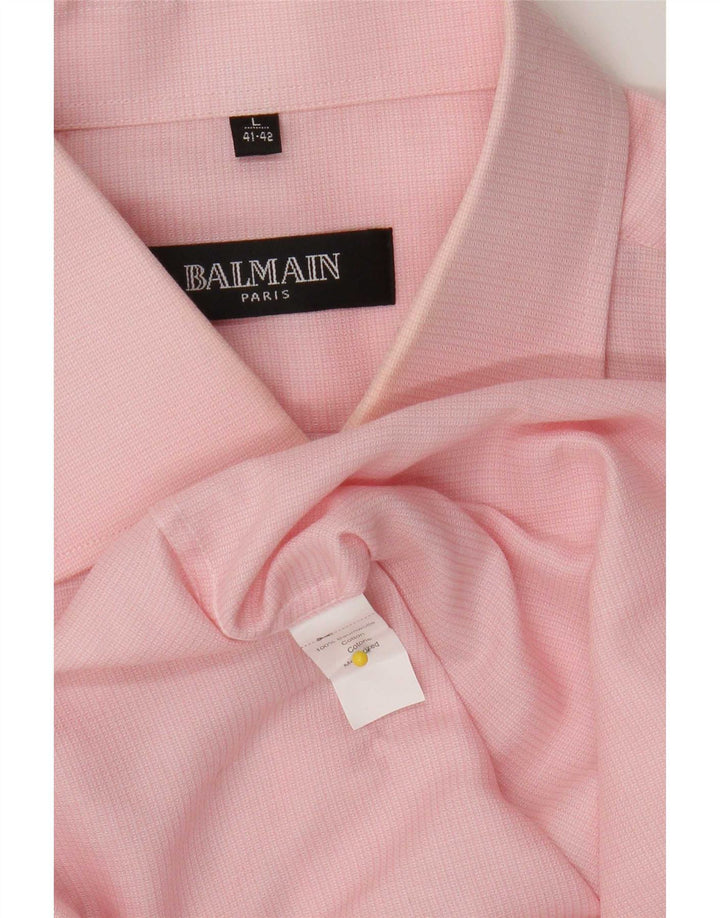 Balmain muška košulja veličine 41/42 veliki ružičasti pamuk