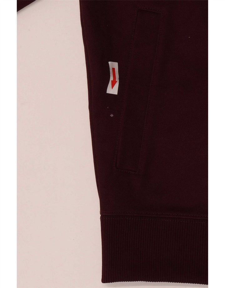 Gornja jakna trenirke Fred Perry za dječake 9-10 godina srednje kestenjaste boje