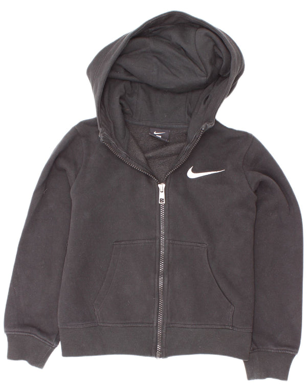 Nike Boys Zip Hoodie pulover 6-7 Years Veliki crni pamuk