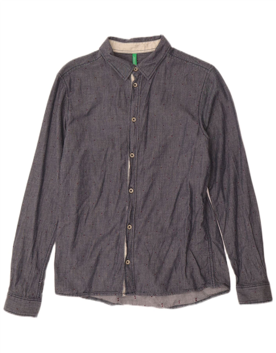 BENETTON košulja za dječake 13-14 godina 3XL tamnoplavi pamuk na točke