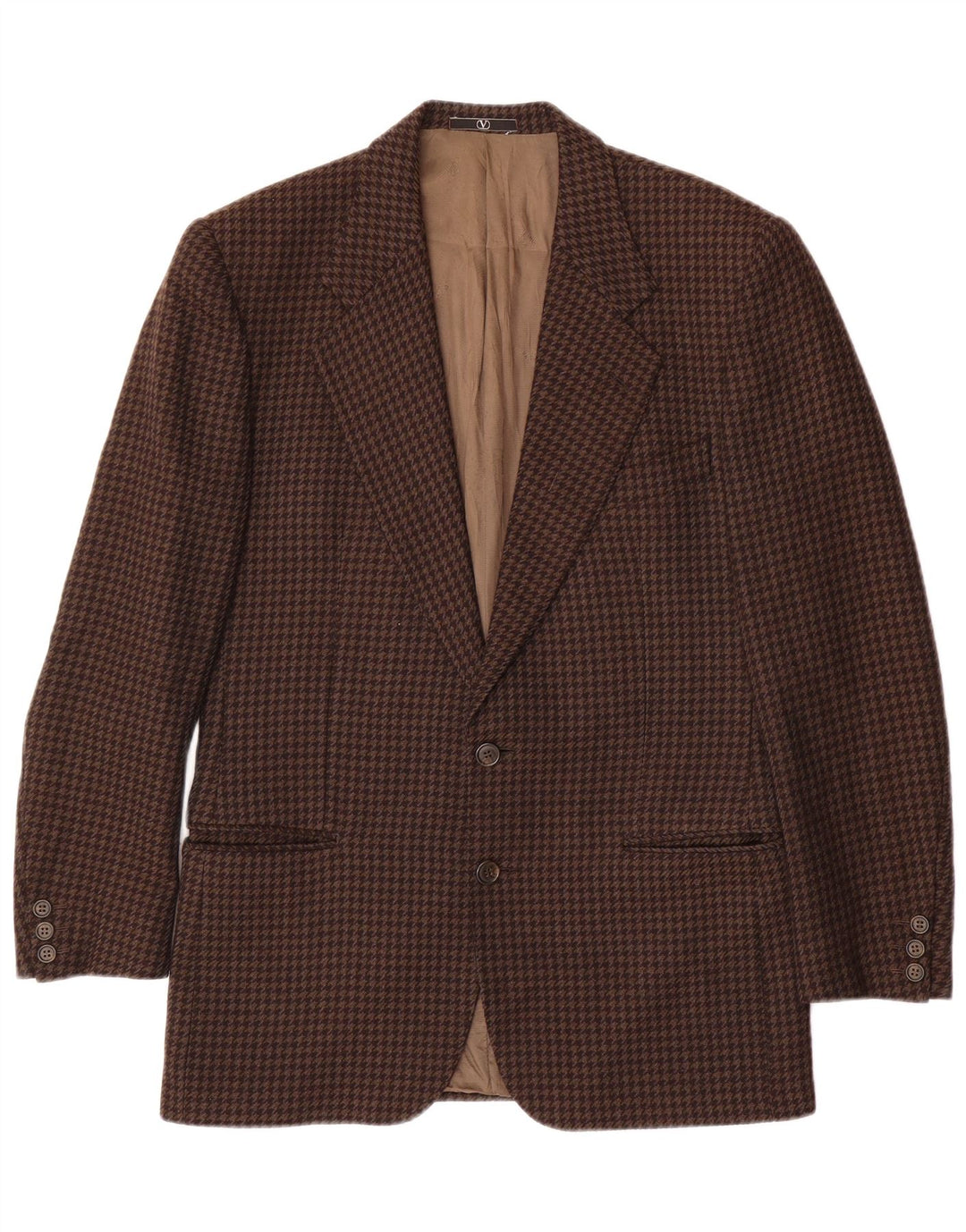 Valentino Mens Blazer Jakna UK 38 Srednje smeđa houndstooth klasična