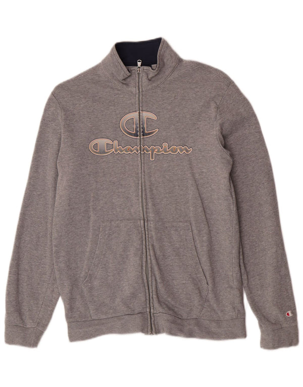 Gornja jakna trenirke Champion Boys Graphic 13-14 Years XL Grey Flecked