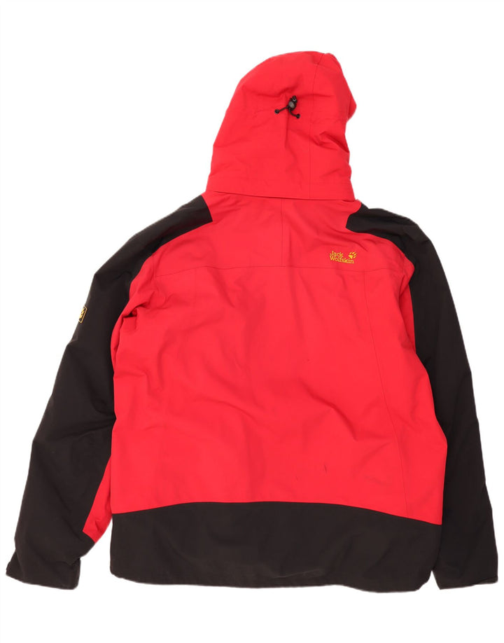 JACK WOLFSKIN Muška vjetrovka s kapuljačom UK 48 4XL Red Colourblock