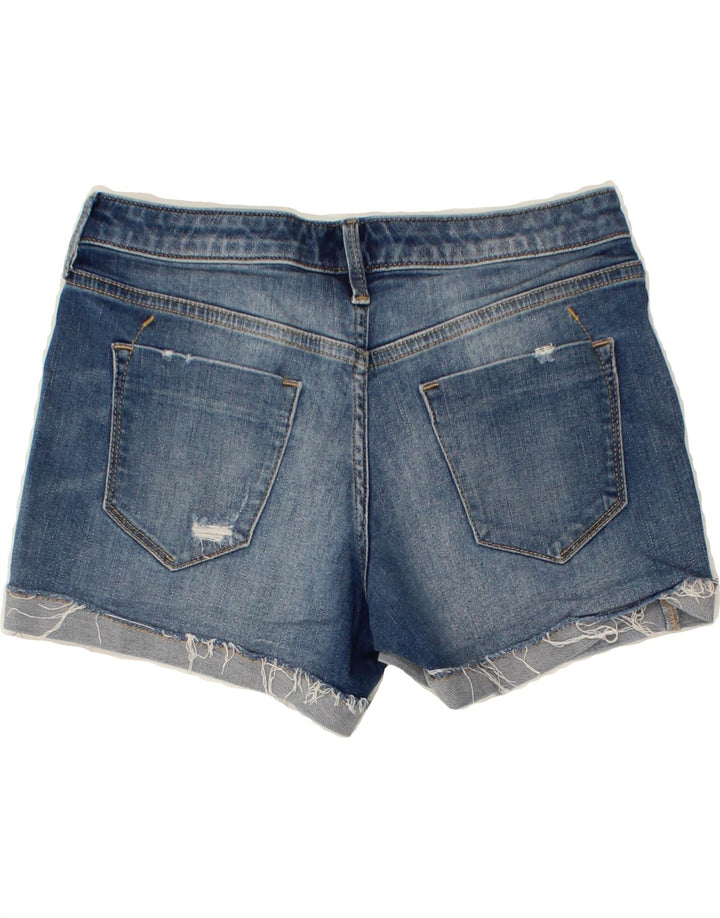 MOSSIMO Womens Distressed Mid Rise Denim Shorts US 4 Small W27 Blue Cotton Vintage Mossimo and Second-Hand Mossimo from Messina Hembry 