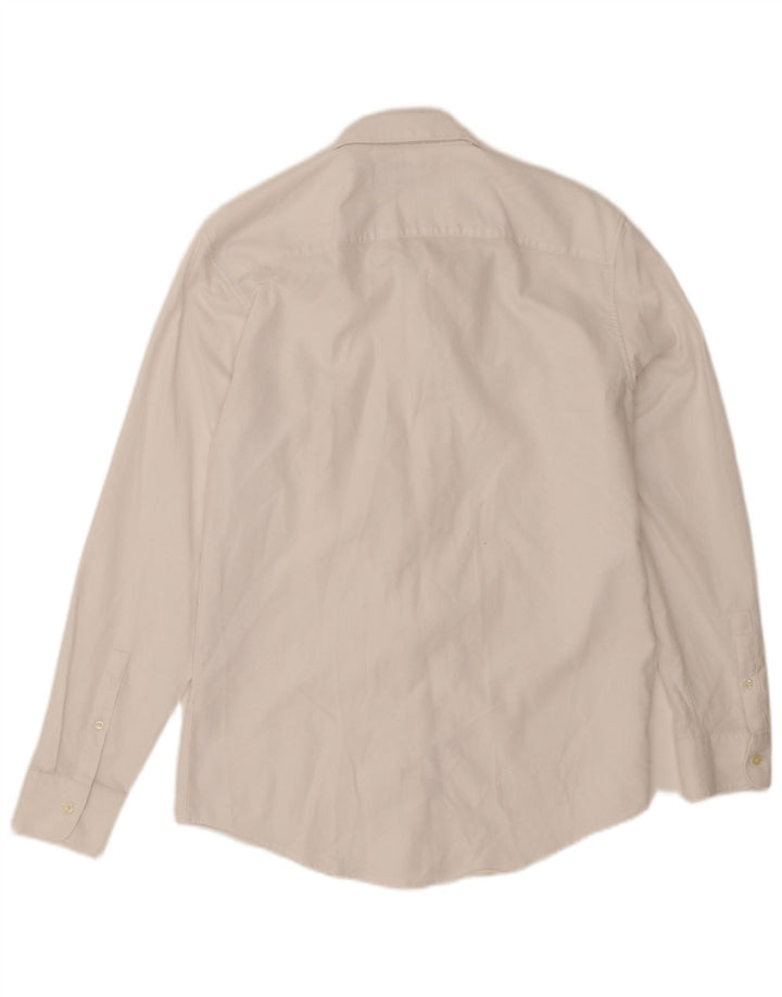 ZARA Mens Slim Fit Shirt Large White Cotton