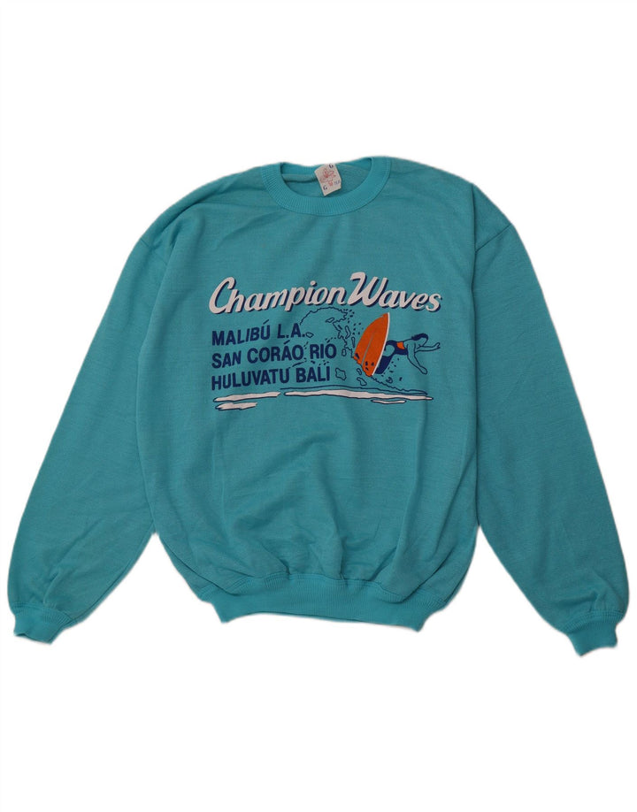 VINTAGE muška majica s grafičkim motivima XL, plavi pamuk