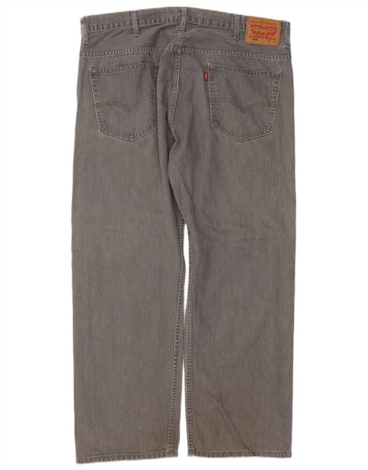 Levi's muške 569 široke traperice W38 L29 sivi pamuk