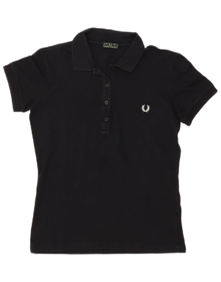 FRED PERRY Ženska polo majica UK 16 Veliki crni pamuk